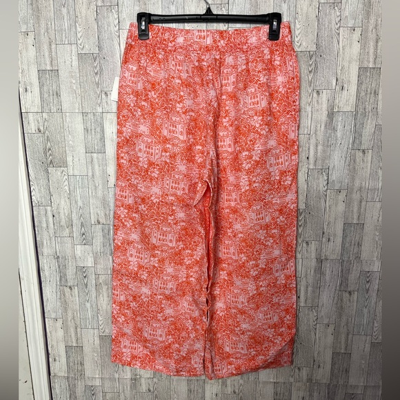 Cynthia Rowley New York Women’s 100% Line Pants Size Large Coral - Picture 3 of 9